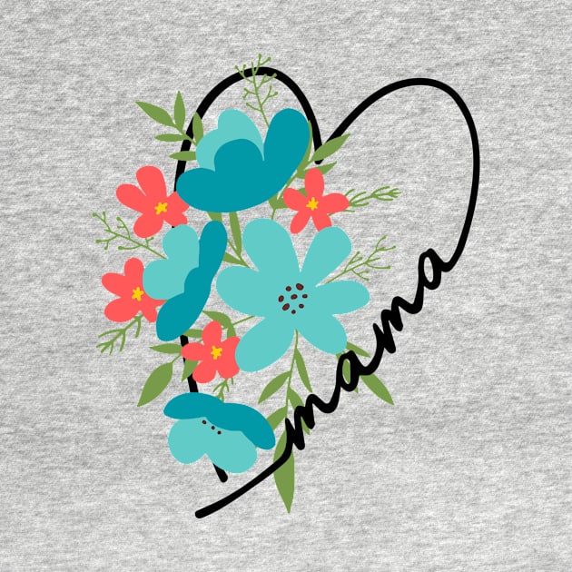 Mama heart floral gift for mom by B*Shoppe